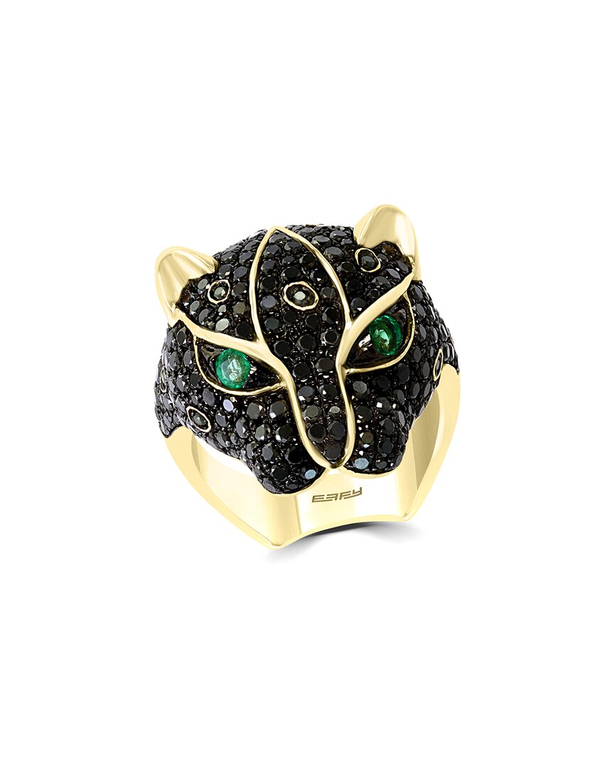 Effy Fine Jewelry 14K 2.73 ct. tw. Diamond & Diamond Emerald CZ Ring