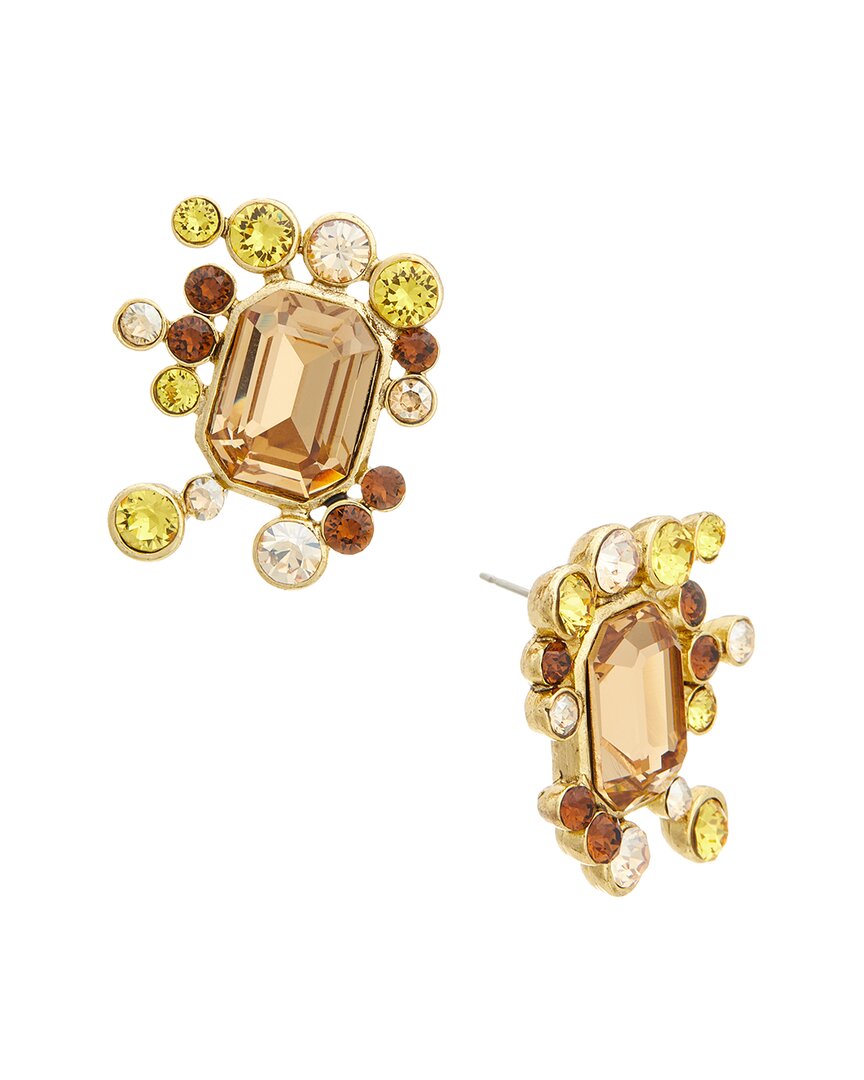 Oscar De La Renta Square Stud Earrings