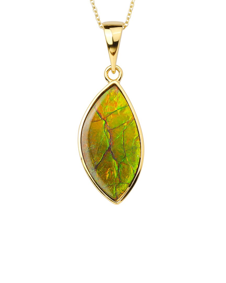 Tiramisu 14k Over Silver 6.95 Ct. Tw. Ammolite Necklace