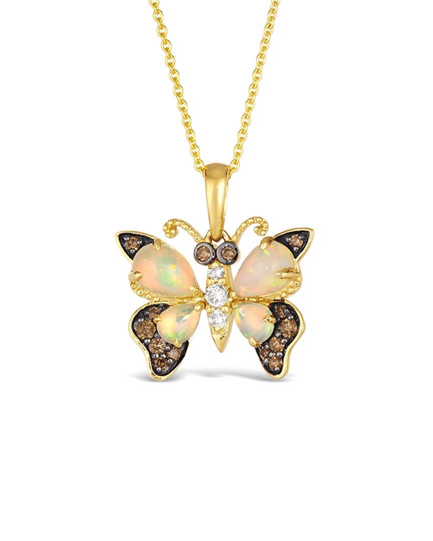 Le Vian ® Turquoise 14k 0.78 Ct. Tw. Diamond & Opal Pendant