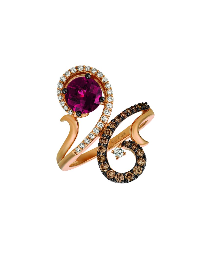 Le Vian ® 14k Rose Gold 1.74 Ct. Tw. Diamond & Rhodolite Ring