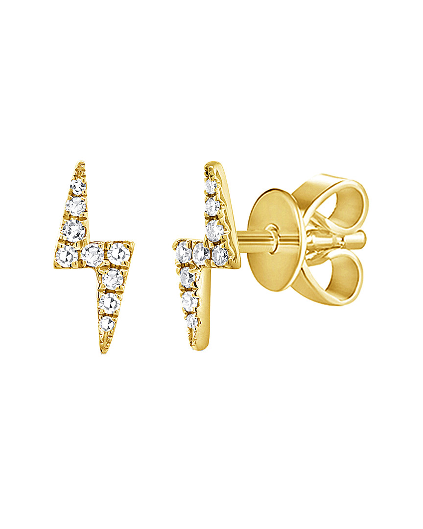Sabrina Designs 14k 0.11 Ct. Tw. Diamond Lightning Bolt Studs