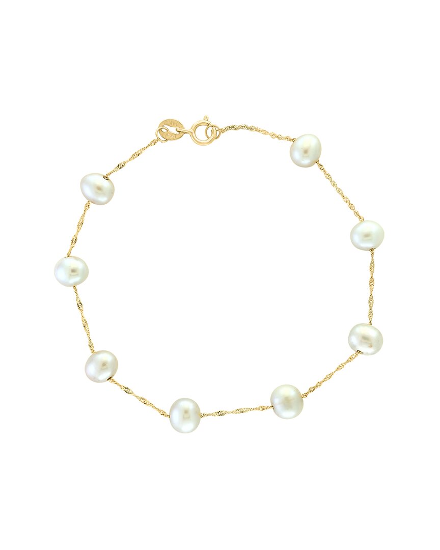 Effy Fine Jewelry 14k 5.5mm Pearl Bracelet In Brown
