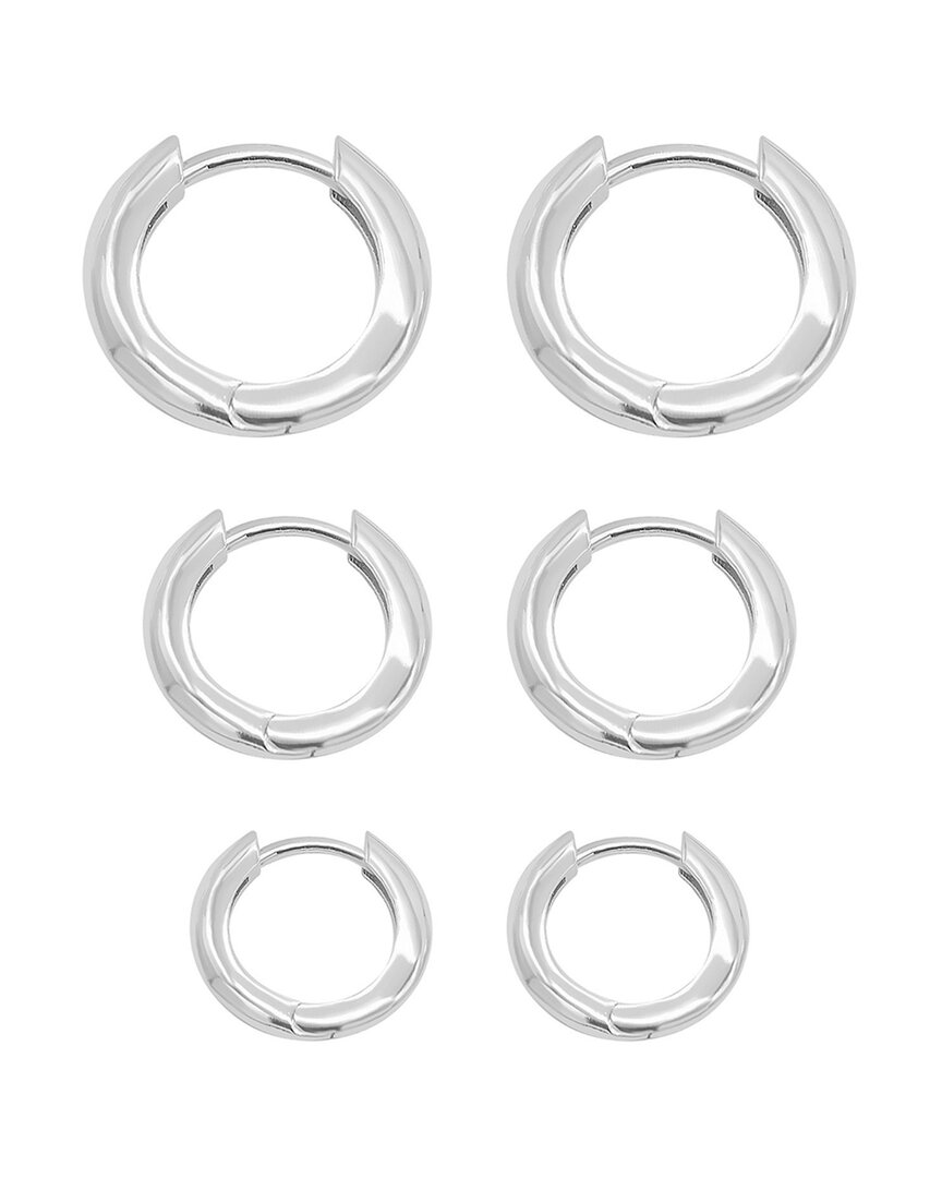 Adornia Set Of 3 Huggie Hoop Earrings