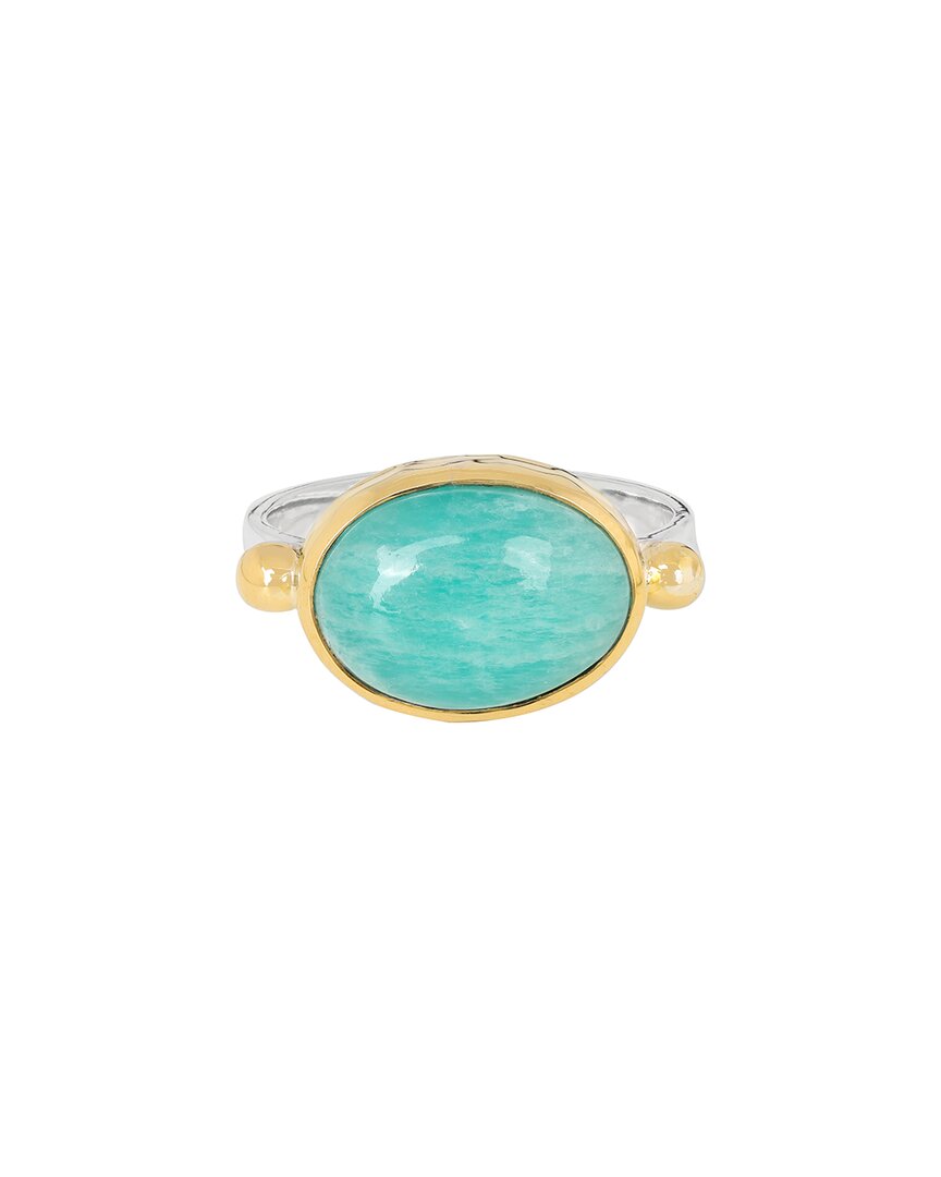 Tiramisu Silver 6.50 Ct. Tw. Amazonite Ring