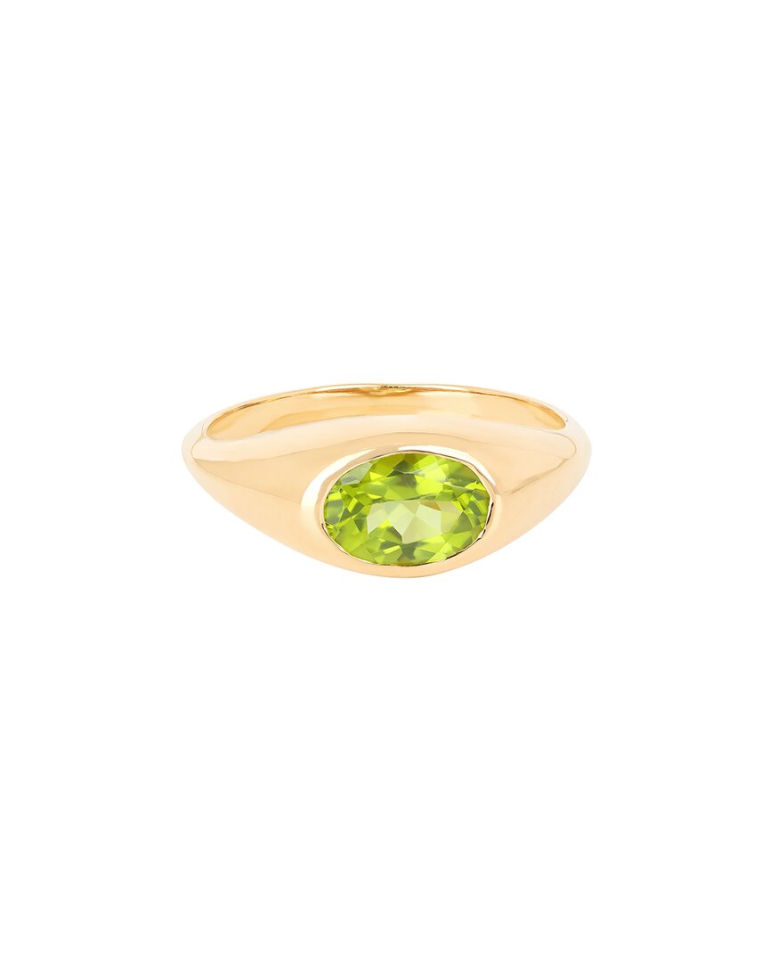 Tiramisu 14k Plated 1.00 Ct. Tw. Peridot Ring