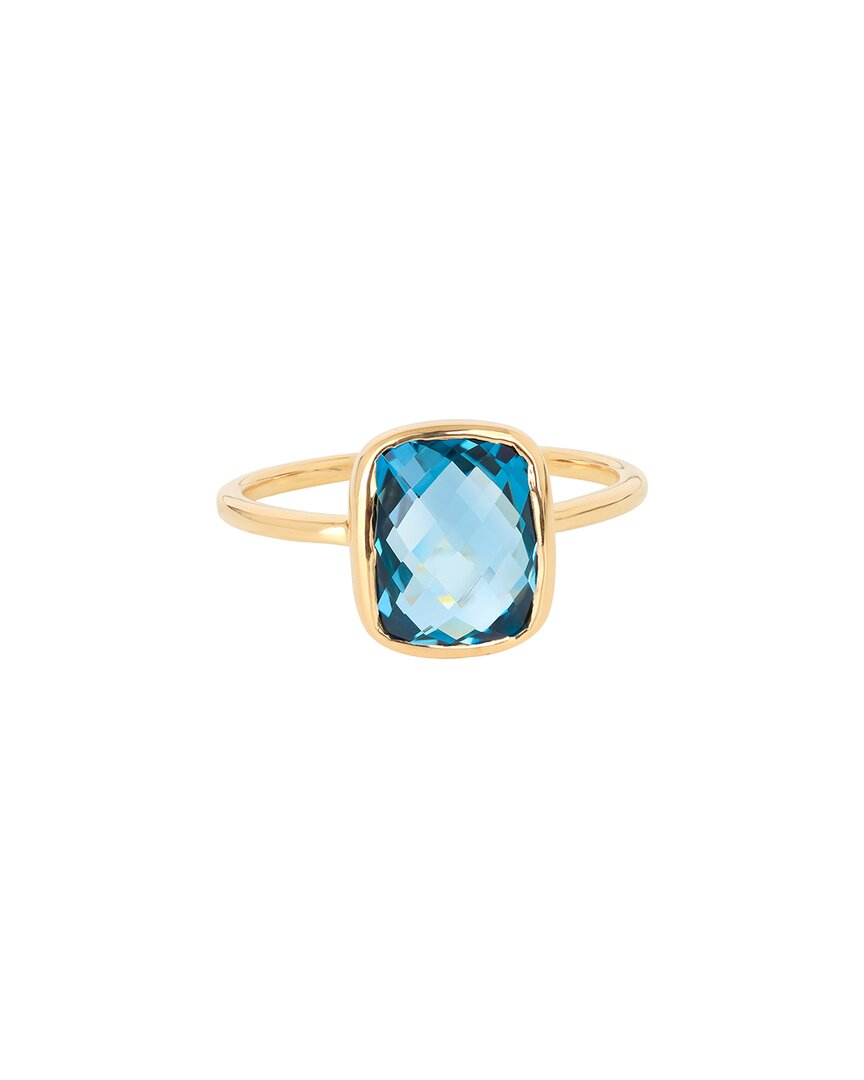 Tiramisu 14k Plated 3.85 Ct. Tw. London Blue Topaz Ring