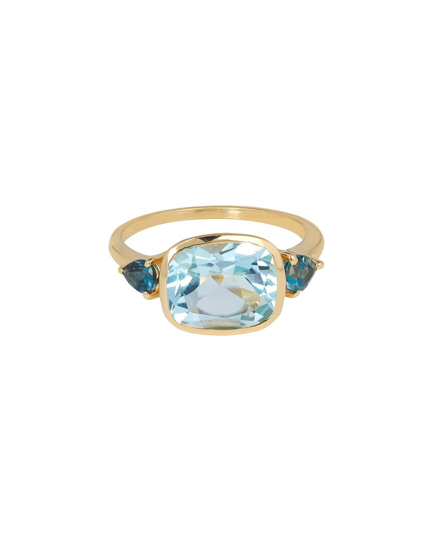 Tiramisu 14k Plated 3.92 Ct. Tw. Sky Blue Topaz