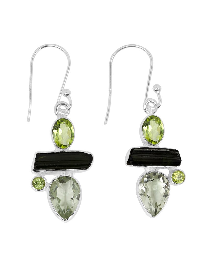 Tiramisu Silver 9.60 Ct. Tw. Gemstone Earring