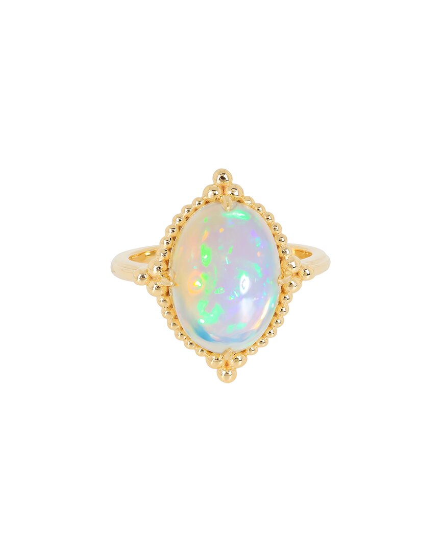 Tiramisu 14k Plated 2.65 Ct. Tw. Ethiopian Opal Ring