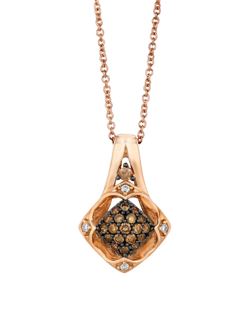 Le Vian ® 14k Strawberry Gold 0.25 Ct. Tw. Diamond Pendant Necklace
