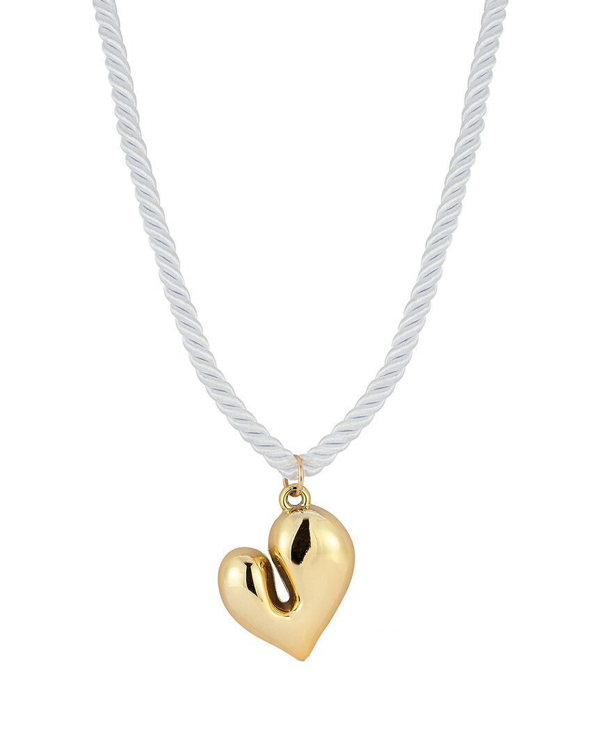 Sphera Milano Plated Heart Pendant Collar Necklace