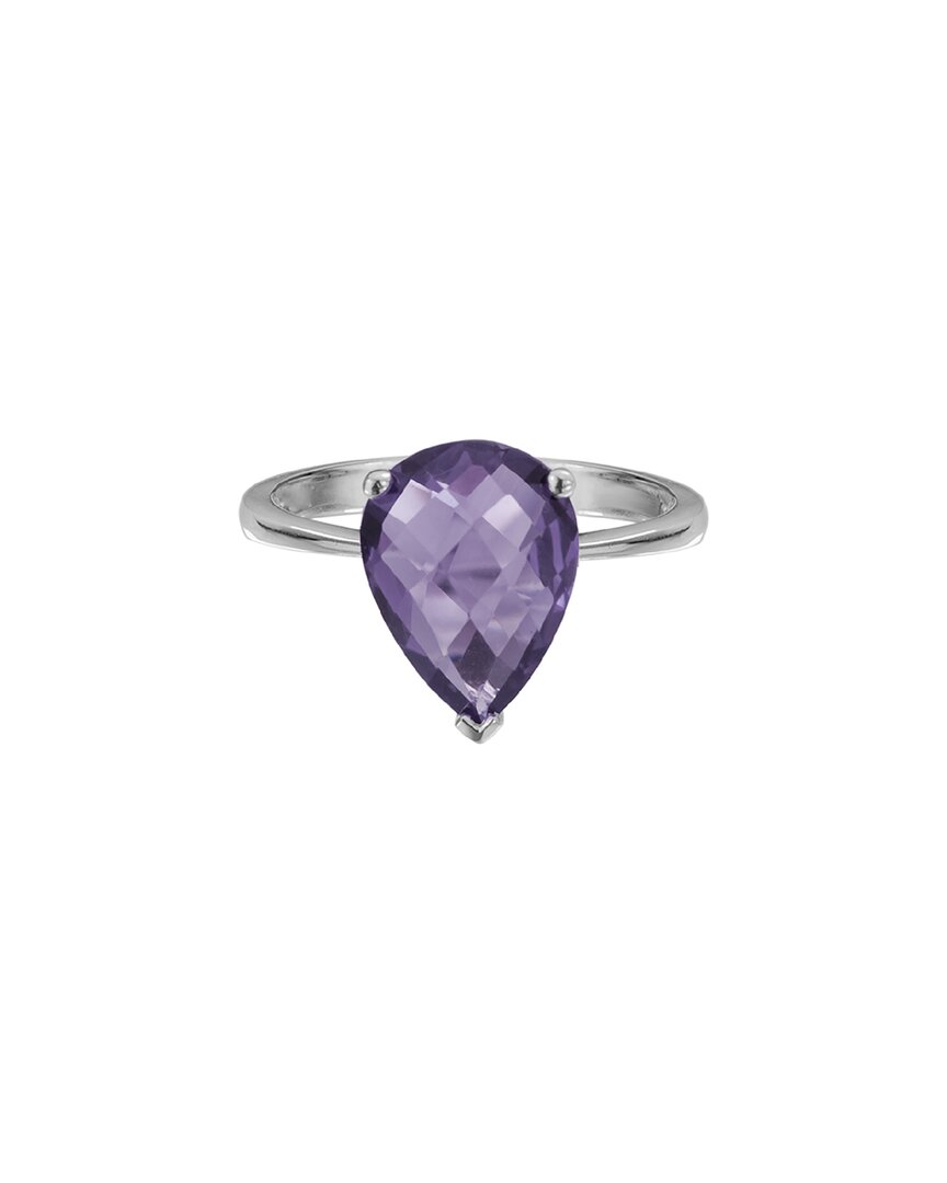 Gemstones Silver 3.30 Ct. Tw. Amethyst Half-eternity Ring