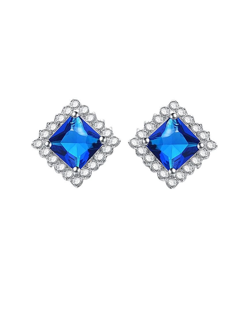 Genevive Silver Cz Earrings