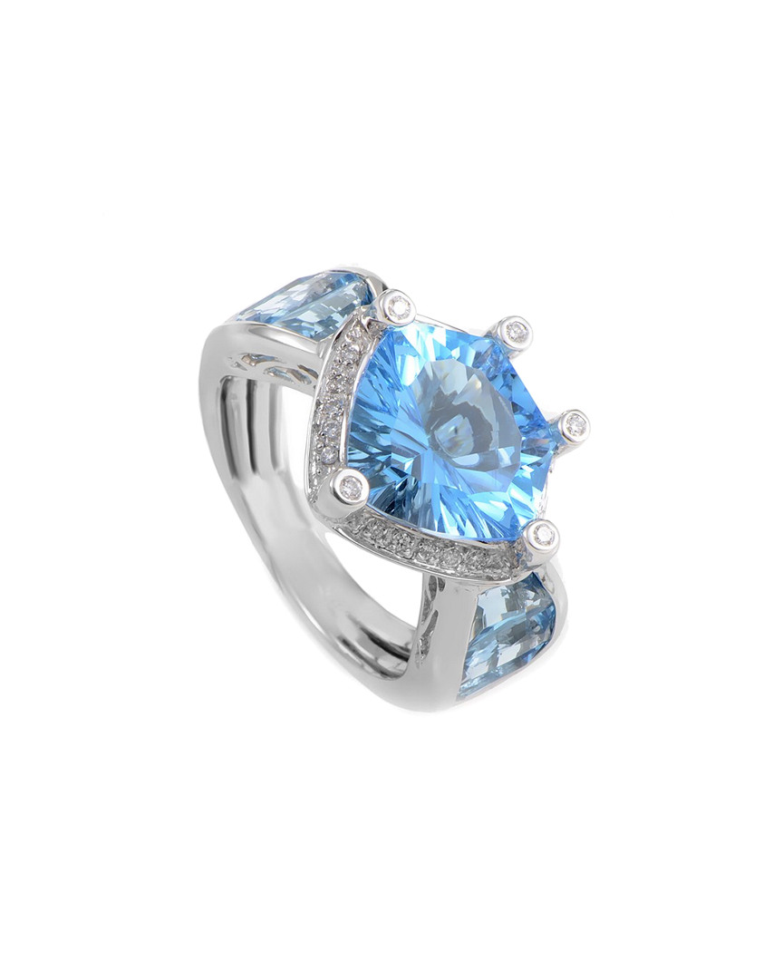 Image of French Collection K Diamond & Topaz Ring