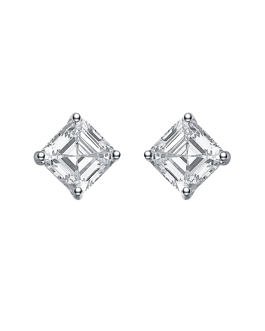 Genevive Silver Cz Earrings