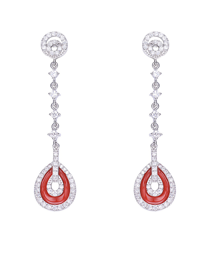Genevive Silver Cz Earrings