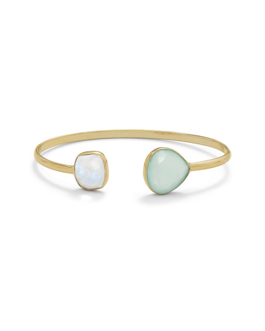 LIV OLIVER LIV OLIVER 18K OVER SILVER 18.75 CT. TW. GEMSTONE CUFF BRACELET