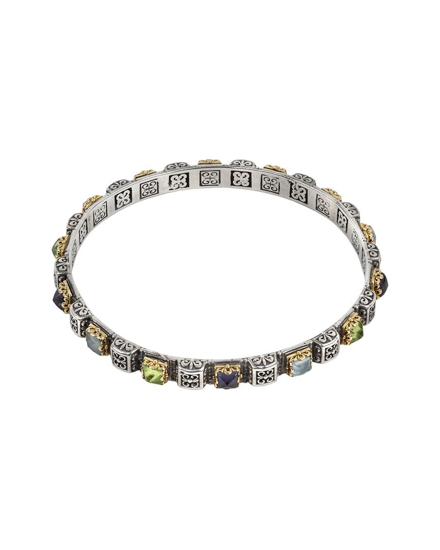Shop Konstantino 18k & Silver Gemstone Bangle Bracelet