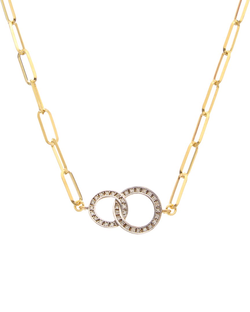 Shop Meshmerise 18k Over Silver 0.25 Ct. Tw. Diamond Necklace