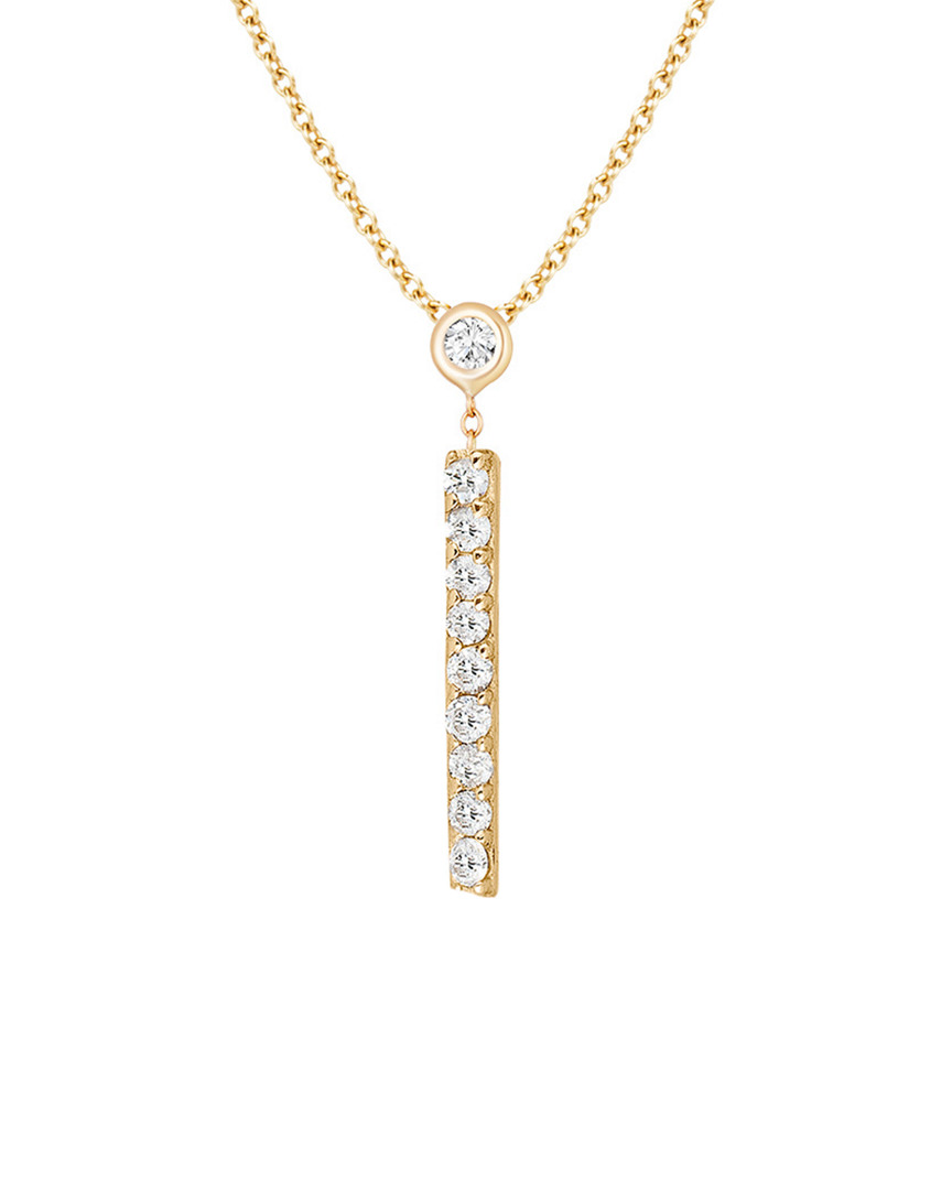 Ariana Rabbani 14k 0.10 Ct. Tw. Diamond Lariat Bar Necklace