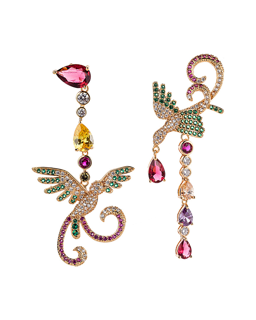 Eye Candy La Women's The Luxe Birdie 18k Goldplated & Crystal Dangle Earrings