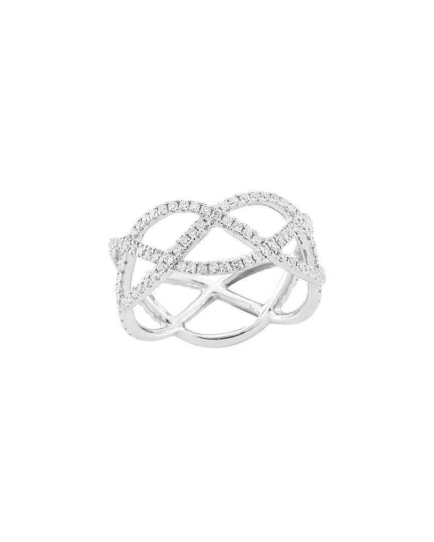 Nephora 14k 0.75 Ct. Tw. Diamond Criss Cross Ring In Metallic