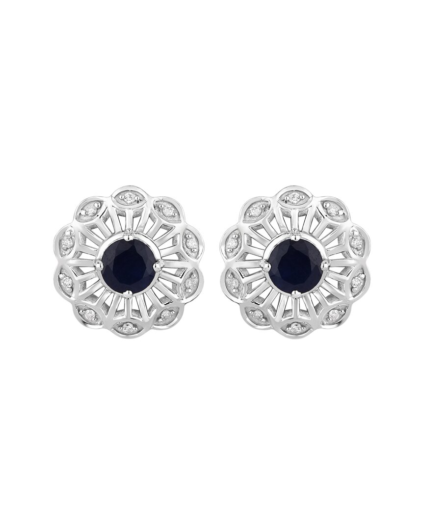 Shop Diana M. Fine Jewelry 14k 0.60 Ct. Tw. Diamond & Sapphire Studs