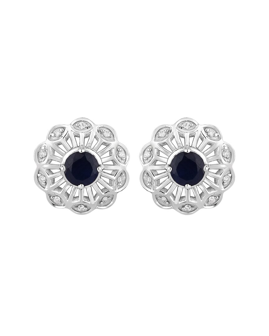 Diana M. Fine Jewelry 14K 0.60 ct. tw. Diamond & Sapphire Studs