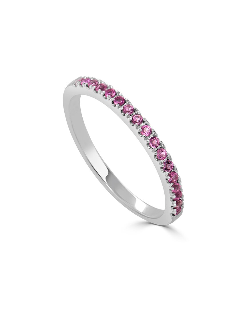Sabrina Designs 14k 0.18 Ct. Tw. Pink Tourmaline Stackable Half-eternity Birthstone Ring