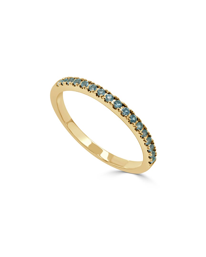 Sabrina Designs 14k 0.22 Ct. Tw. Blue Topaz Stackable Half-eternity Birthstone Ring