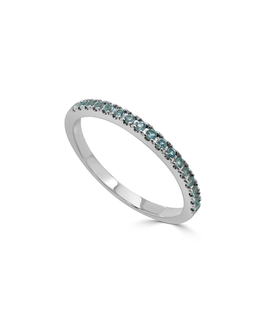 Sabrina Designs 14k 0.17 Ct. Tw. Aquamarine Stackable Half-eternity Birthstone Ring
