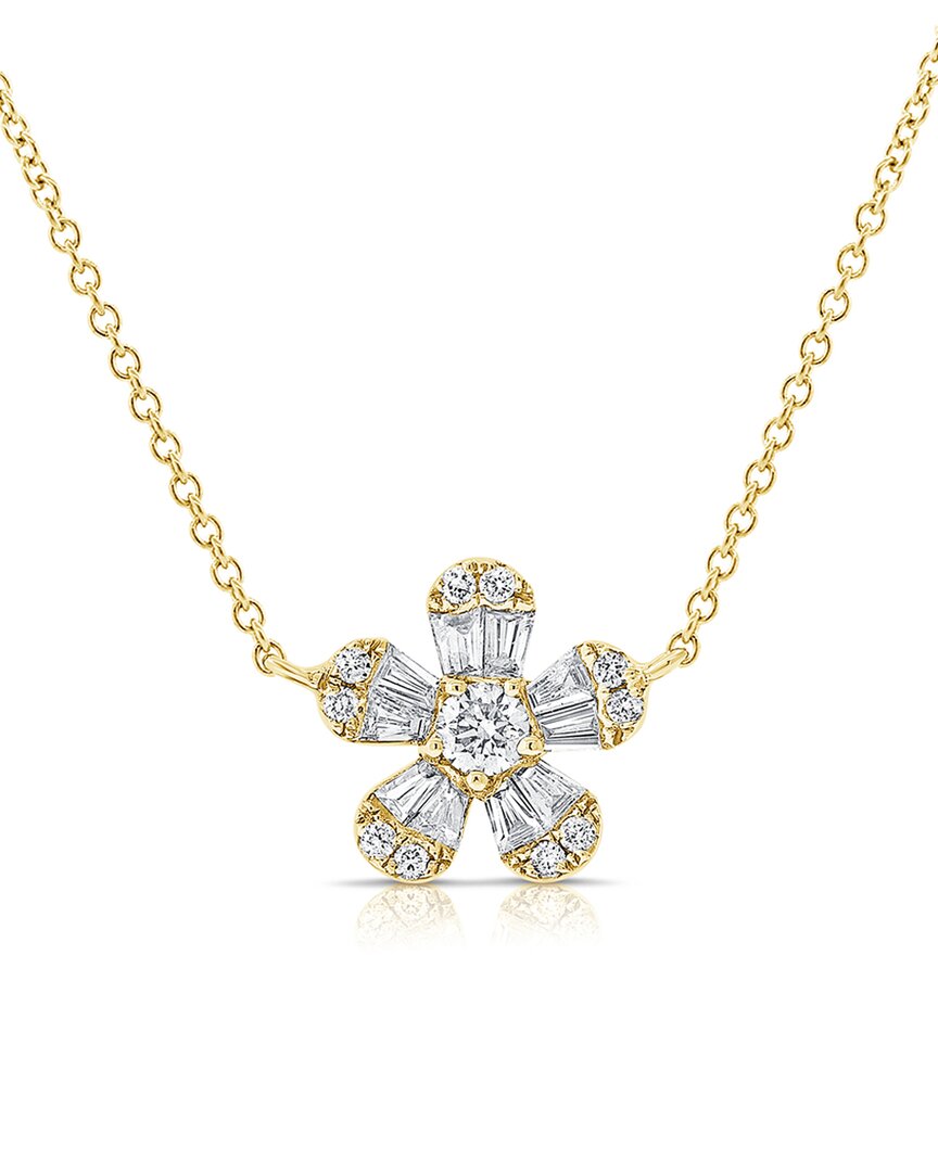 Sabrina Designs 14k 0.54 Ct. Tw. Diamond Flower Pendant