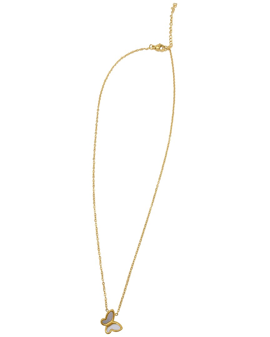 Adornia 14k Plated Butterfly Necklace In Gold