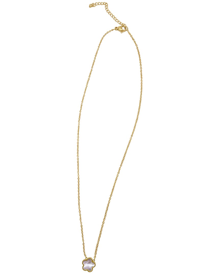 Adornia 14k Plated Clover Necklace In Gold