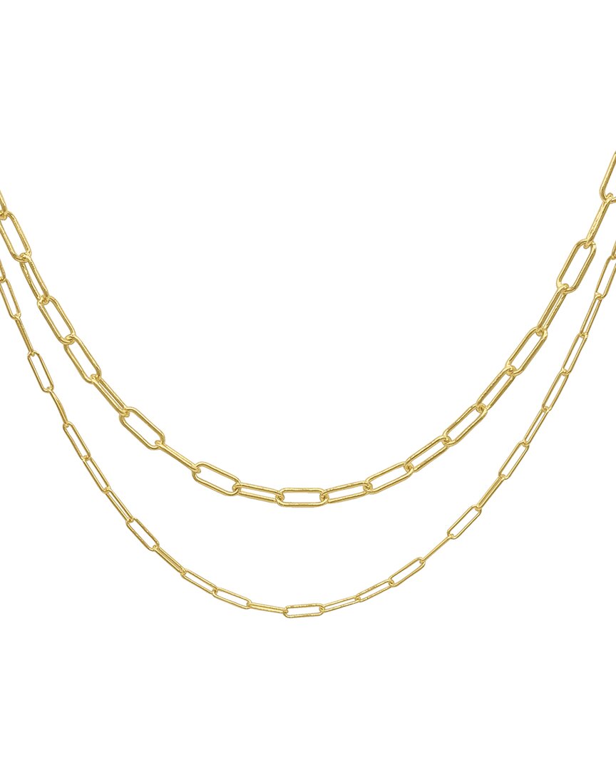 Adornia 14k Plated Paperclip Chain Necklace