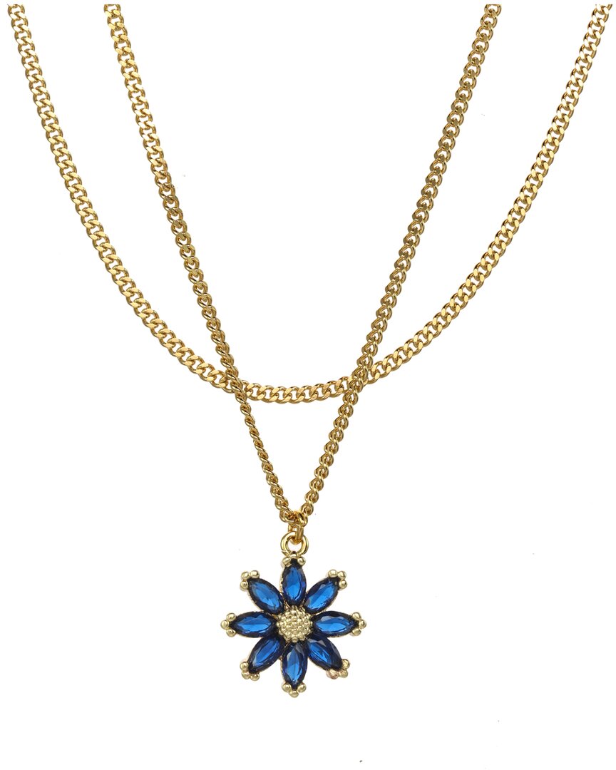 Rachel Reinhardt 14k Plated Flower Necklace