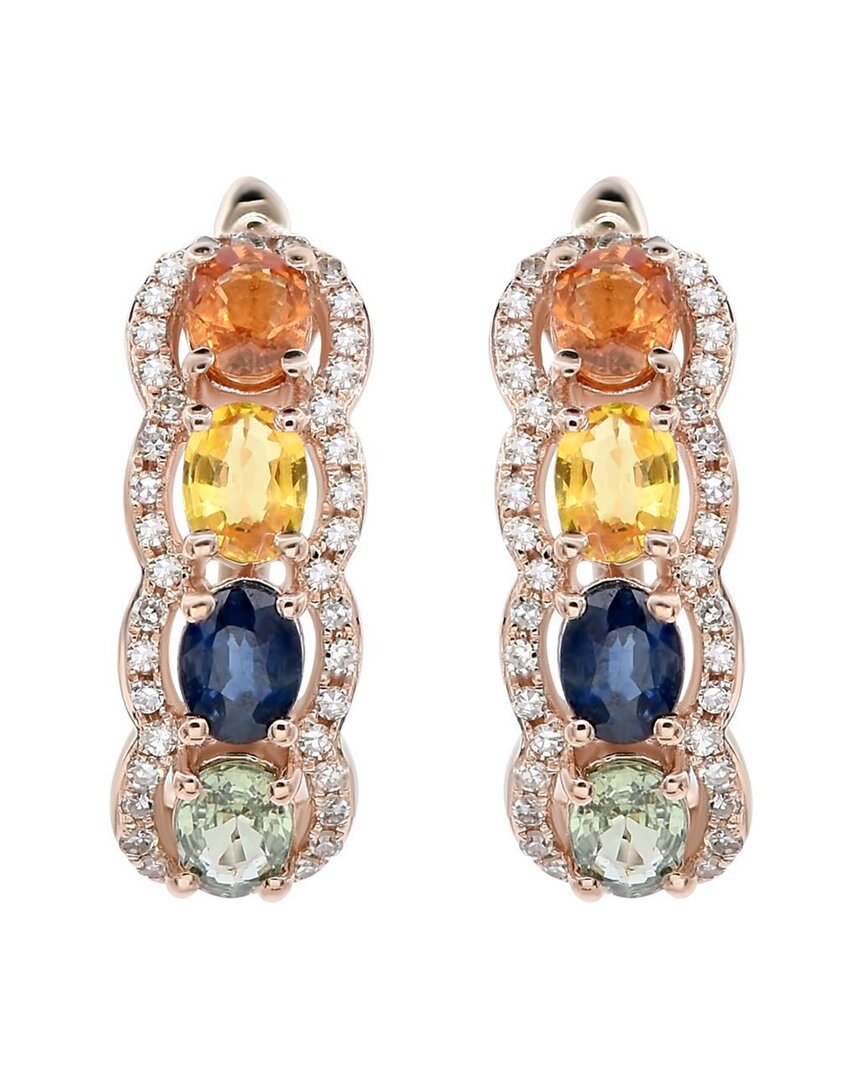 Diana M. 14k Rose Gold Diamond Earrings