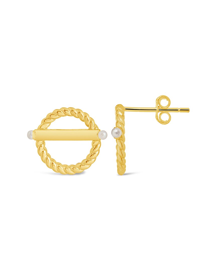 Sterling Forever Sterling Silver Victoria Pearl Stud Earrings