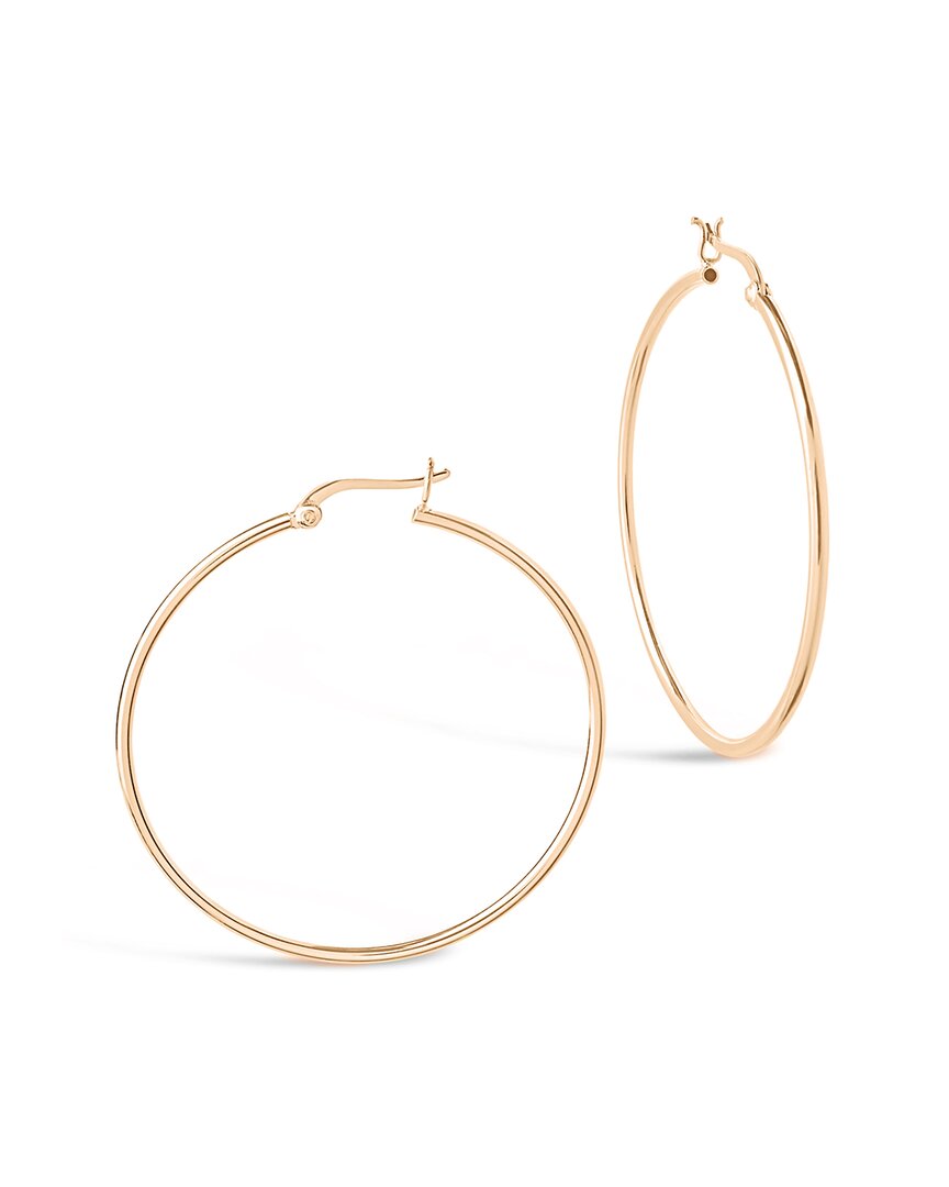 Sterling Forever 14k Rose Gold Vermeil Hoops