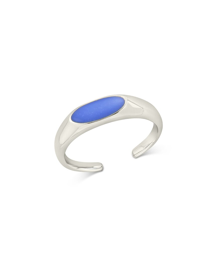 STERLING FOREVER DNU 0 UNITS SOLD STERLING FOREVER SILVER ENAMEL COBALT SIGNET RING