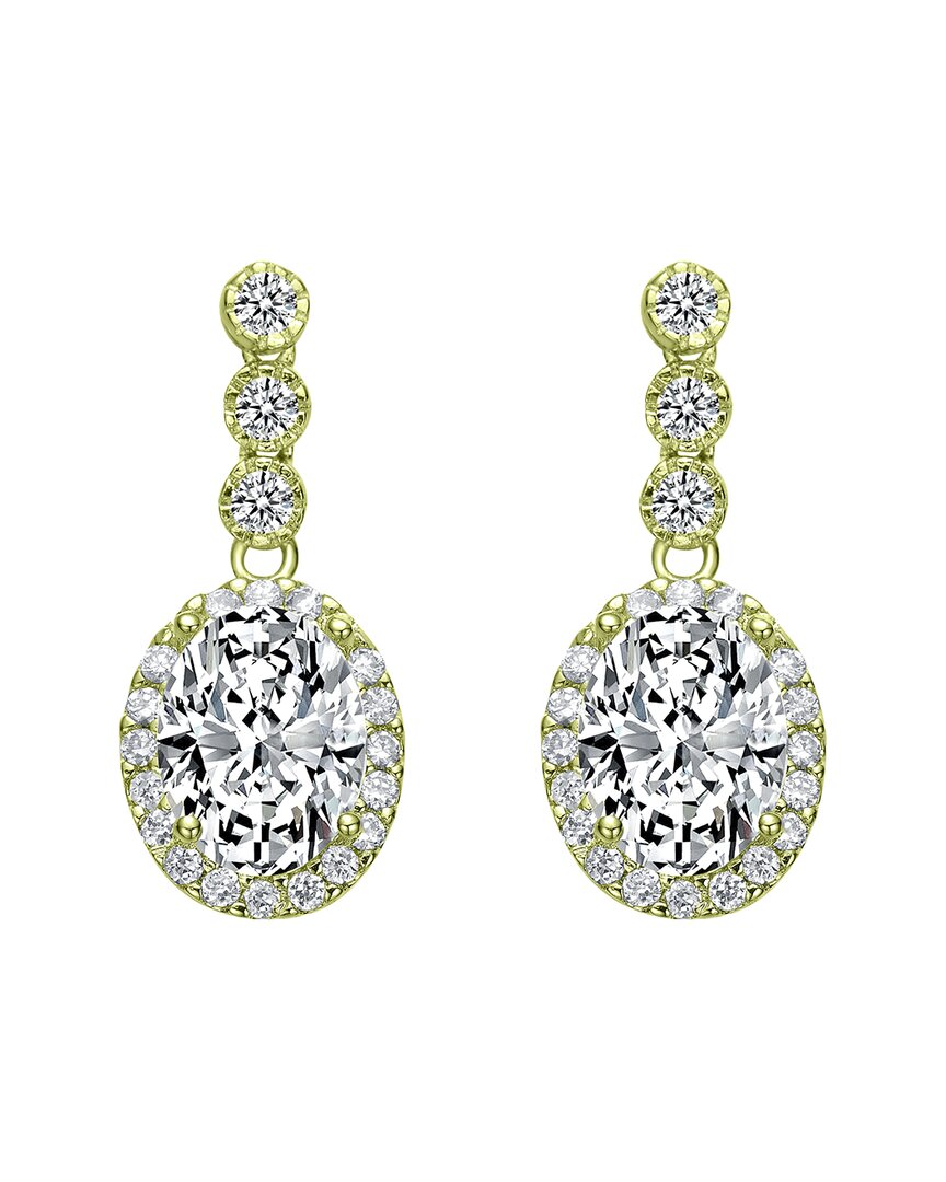 Genevive 14k Diamond Cz Dangle Earrings