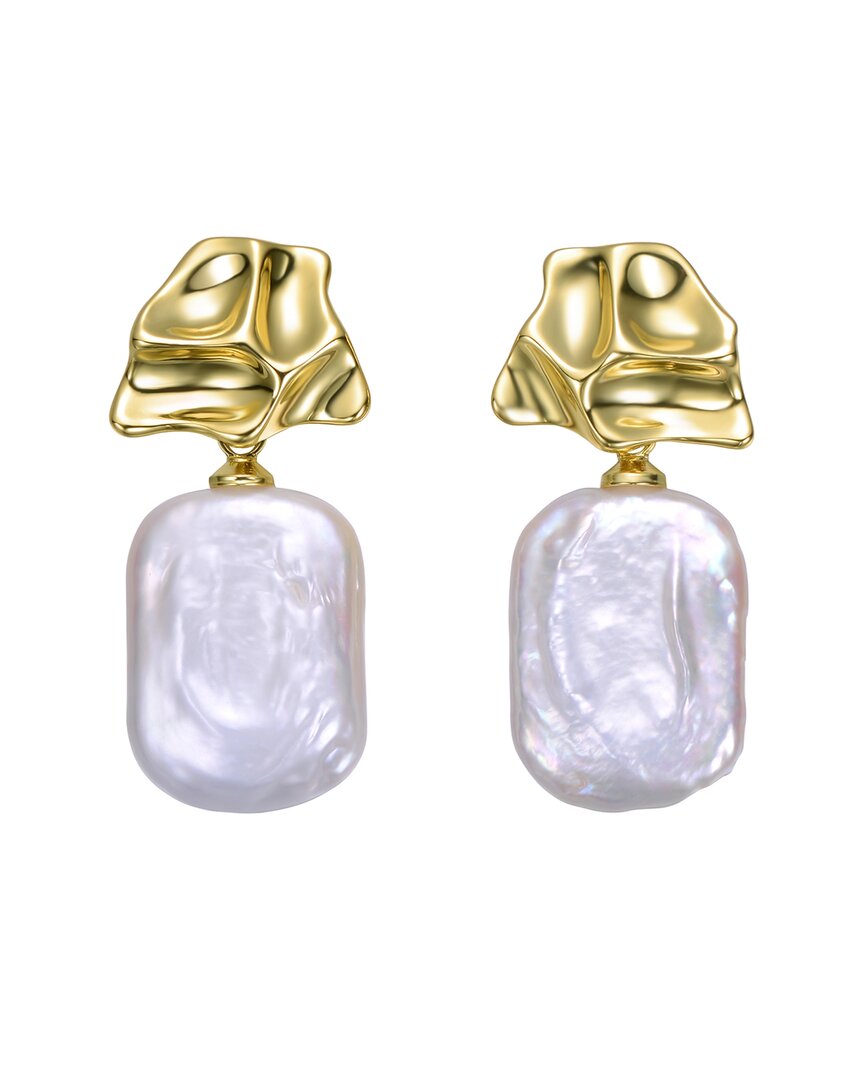 Genevive 14k Pearl Dangle Earrings