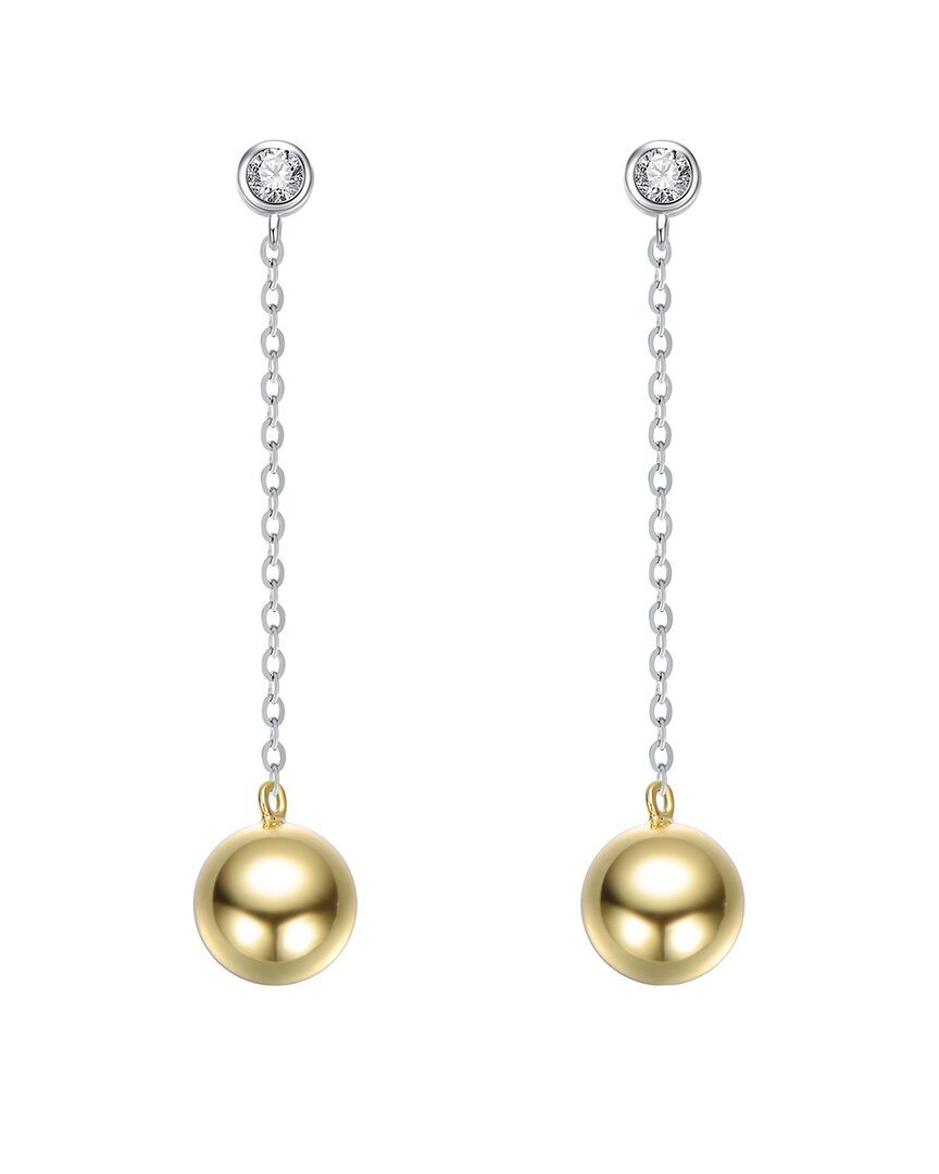 Genevive Silver Cz Dangle Earrings