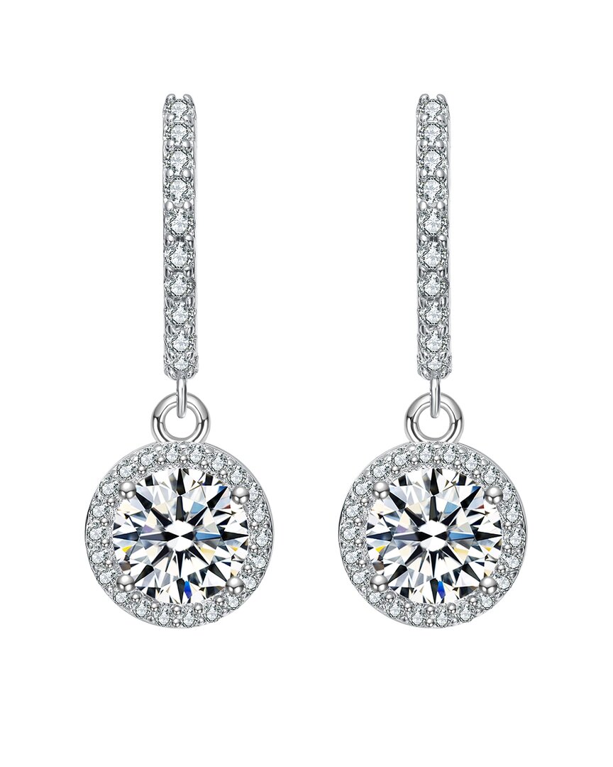 Rachel Glauber Diamond Cz Dangle Earrings