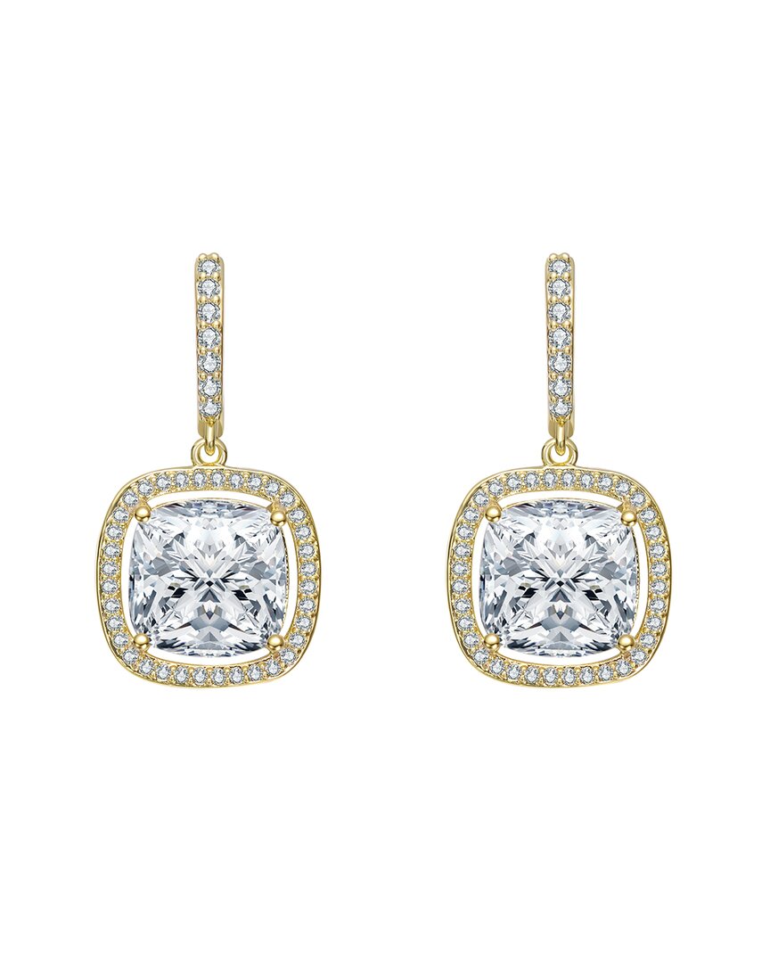 Rachel Glauber 14k Diamond Cz Dangle Earrings
