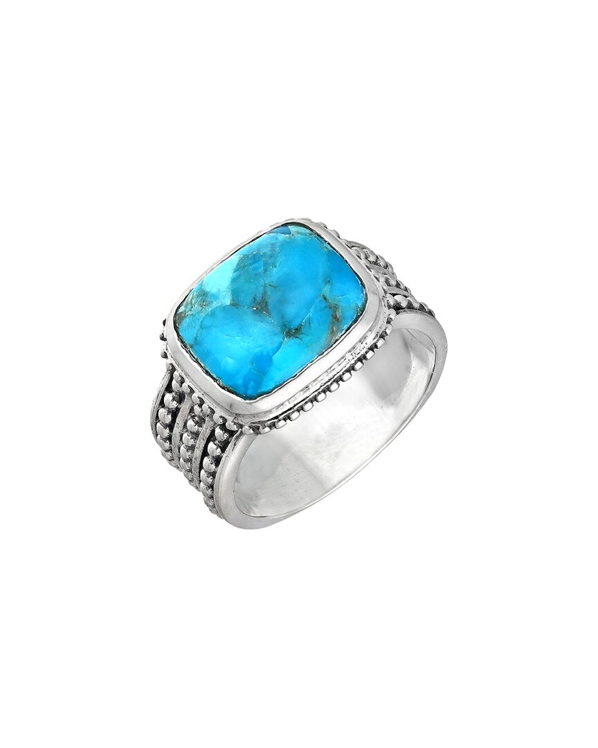 Shop Tiramisu Silver 3.85 Ct. Tw. Blue Mohave Turquoise Ring