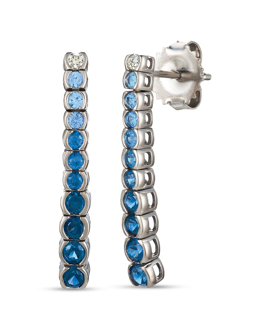 Le Vian 14k 0.87 Ct. Tw. Diamond & Sapphire Earrings