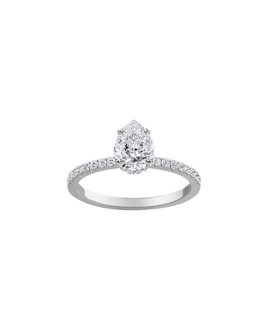 Diana M. Fine Jewelry 14k 1.31 Ct. Tw. Diamond Hidden Halo Half-eternity Ring In Metallic