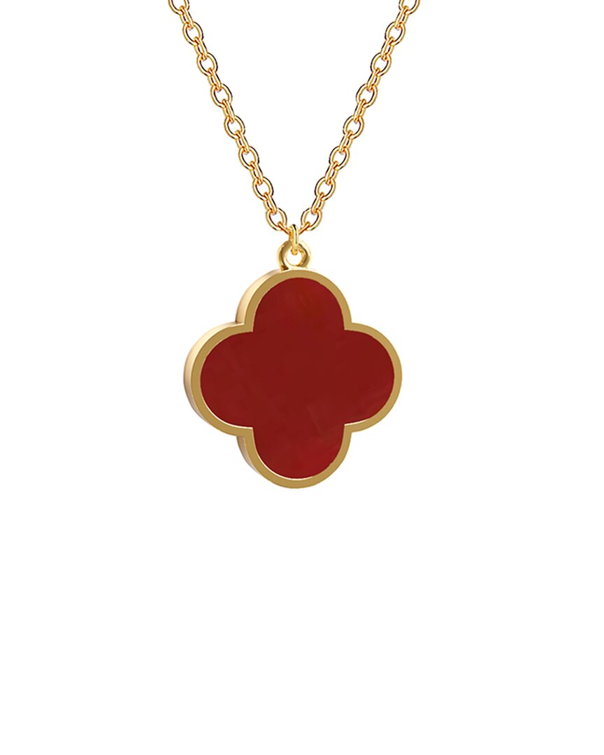 Gabi Rielle 14k Over Silver Agate Stackable Necklace
